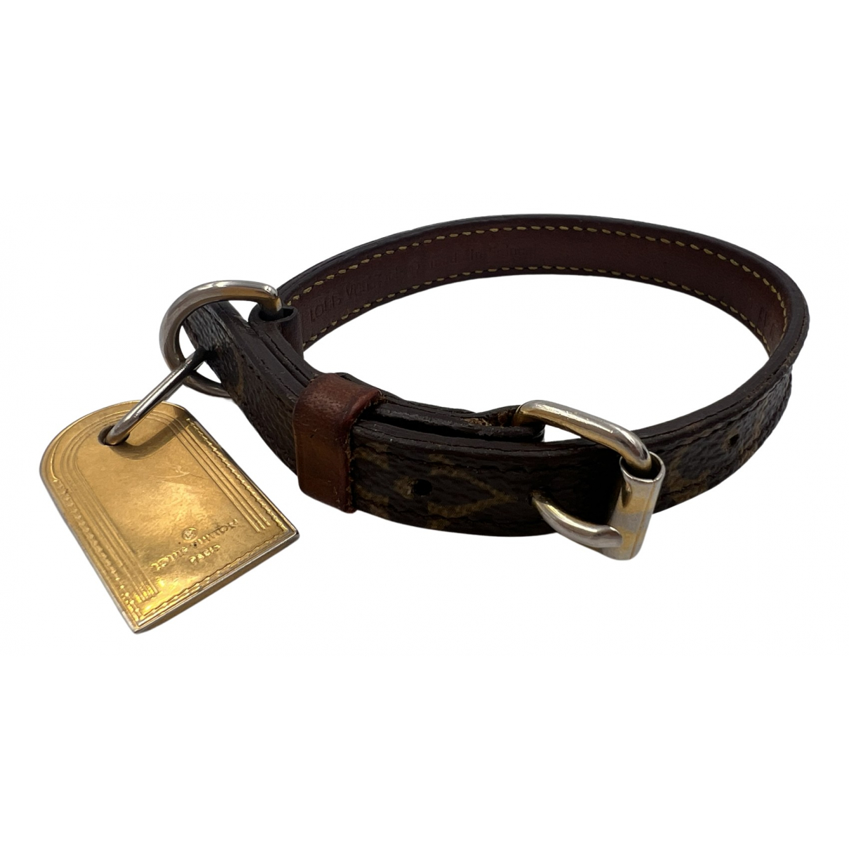Leather belt Louis Vuitton Brown size 